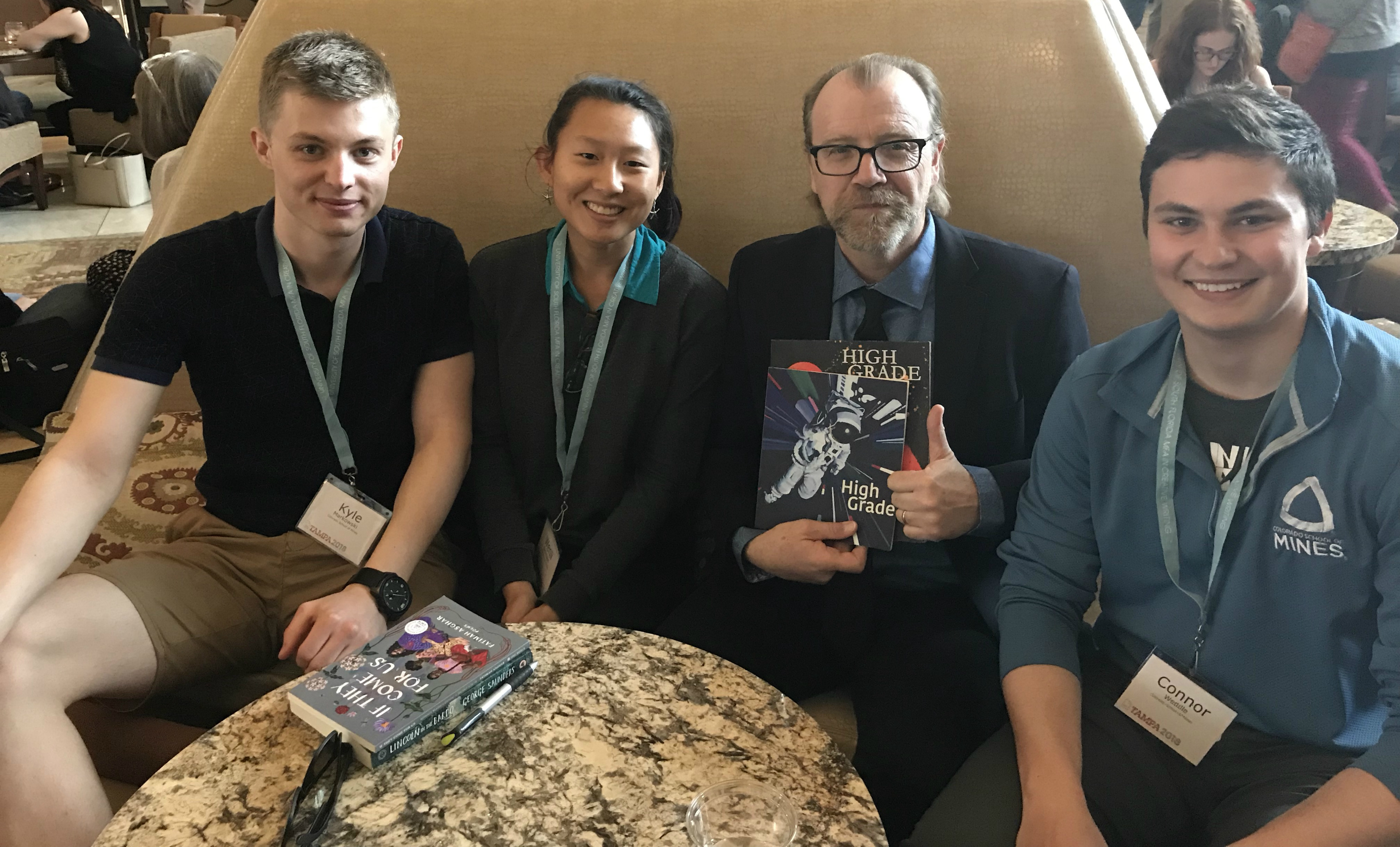 High Grade editors Wenli Dickinson, Kyle Markowski and Connor Weddle meet with George Saunders